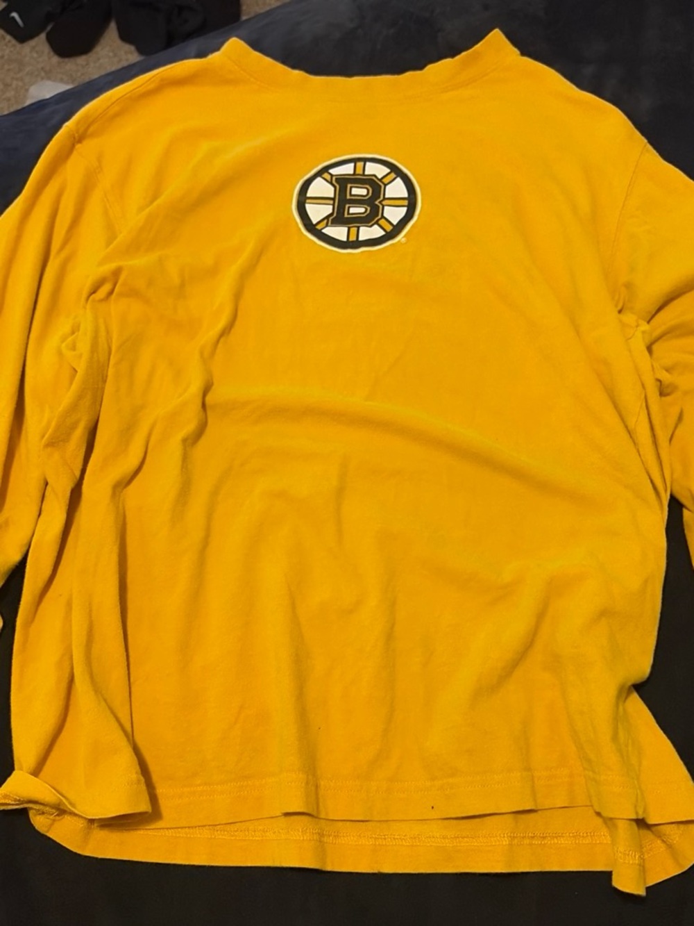 Boston Bruins Yellow Logo Long Sleeve Shirt